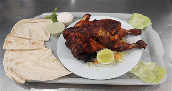 CHARCOAL CHICKEN (WHOLE CHICKEN) WITH PITA BREAD